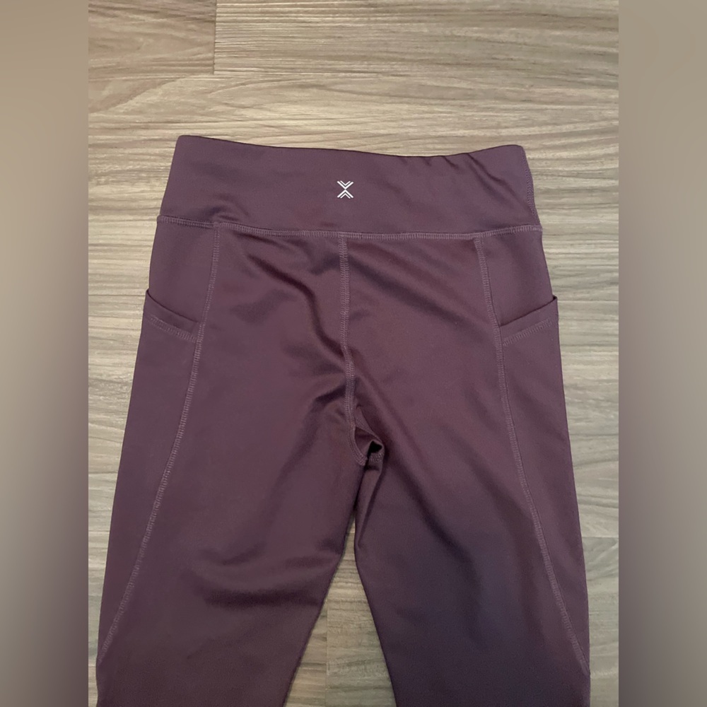 Xersion Girls Plum Quick Dry Leggings with pockets size S 7/8 - Picture 2 of 5